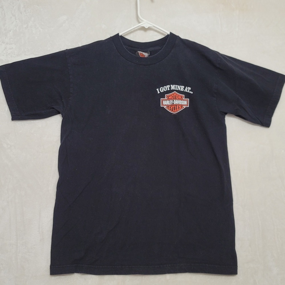 Harley-Davidson T-Shirt Men's Large Thunder Mountain Black I Got Mine USA - Picture 1 of 10